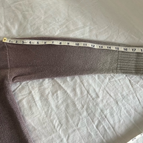 J.Jill Pure Jill Ombré Mid Length Oversized Open Front Cardigan Purple Gray XS - Picture 13 of 15